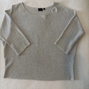 Cyrus Light Gray Scoop Neck Knit Pullover